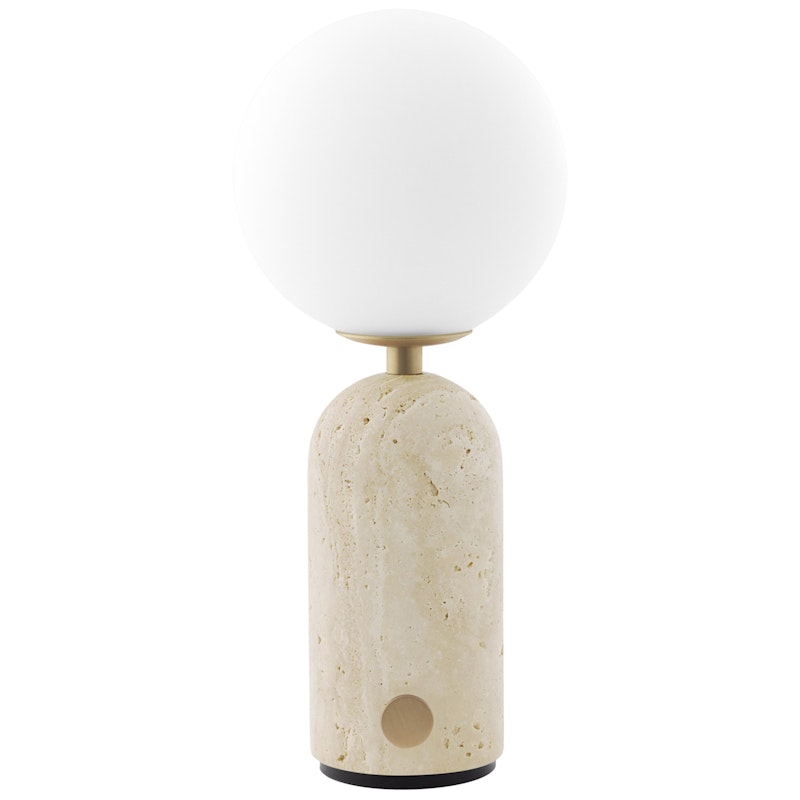 Torrano Table Lamp Portable, Travertine