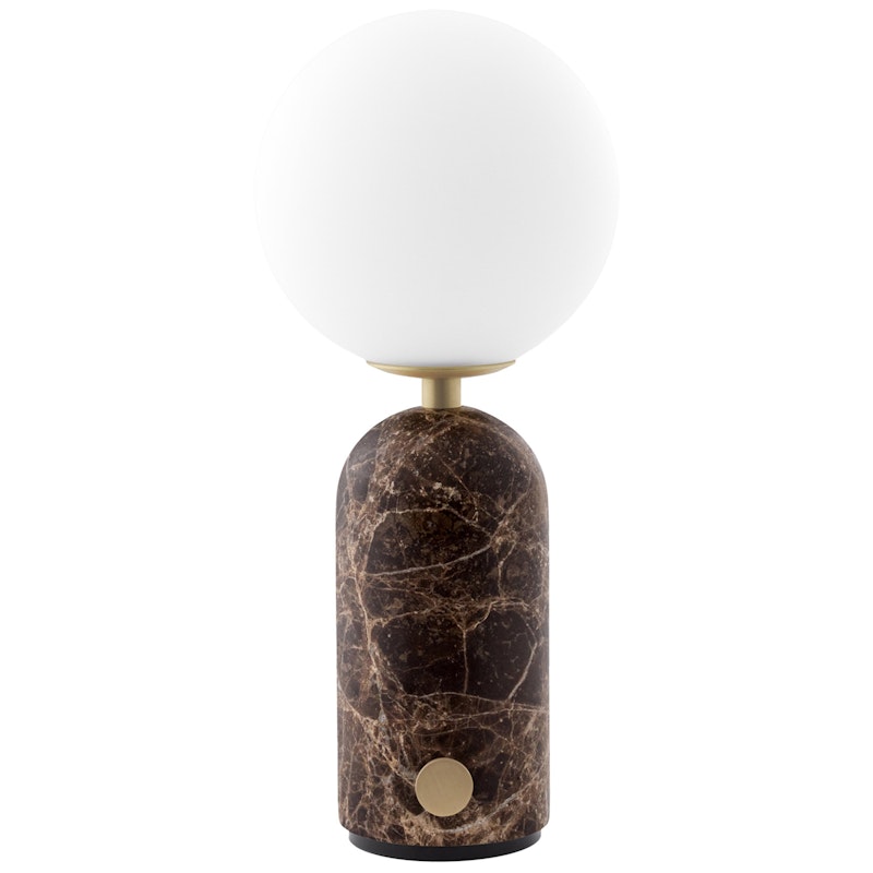 Torrano Table Lamp Portable, Brown Marble