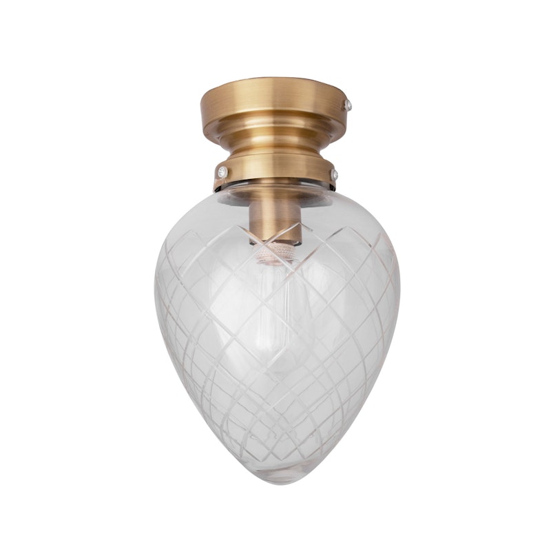 Juni Wall/Ceiling Lamp, Brass / Clear