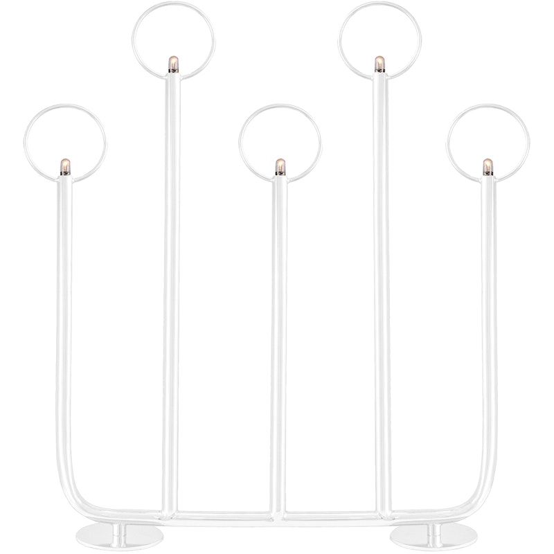 Natale 5 Advent Candle Holder, White