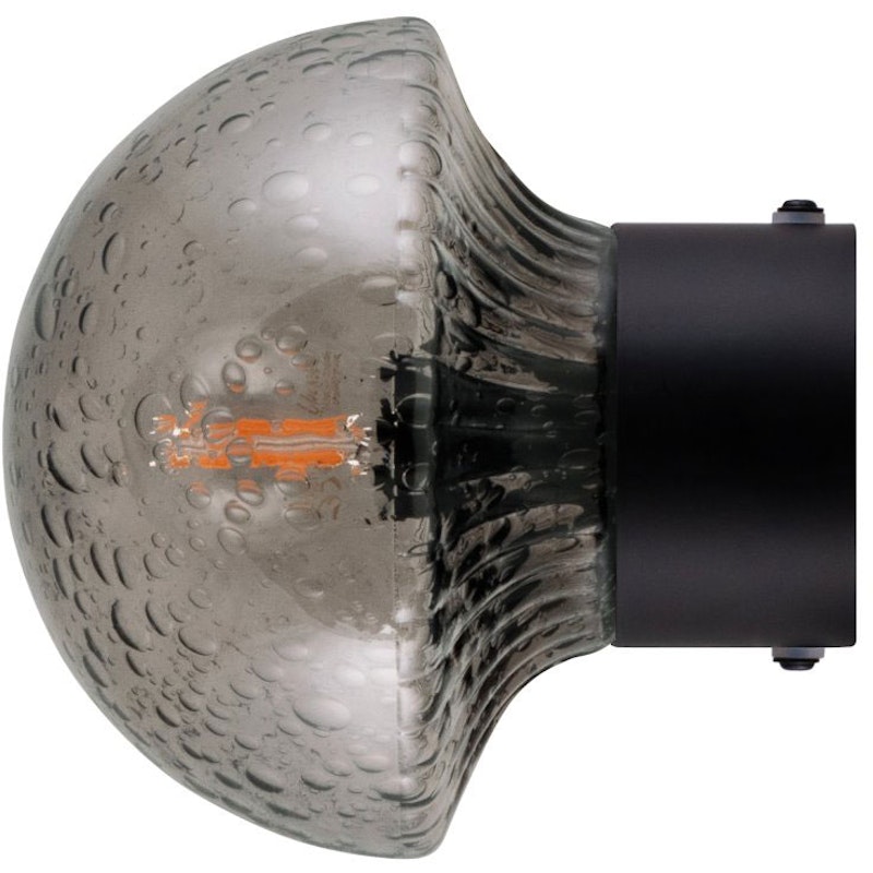 Fungo 16 Wall Lamp, Black / Smoke