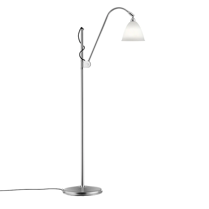 Bestlite BL3S Floor Lamp, Chrome/Bone China