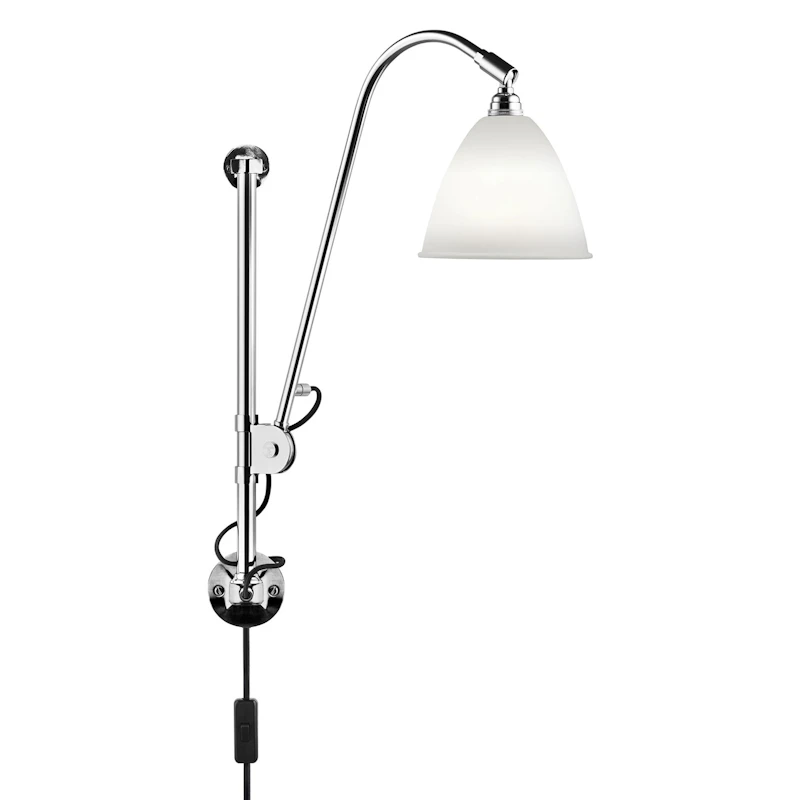 Bestlite BL5 Wall Lamp, Chrome/Bone China