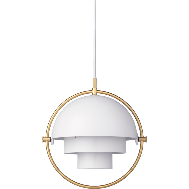 Multi-Lite Pendant Ø25,5 cm, Brass / White