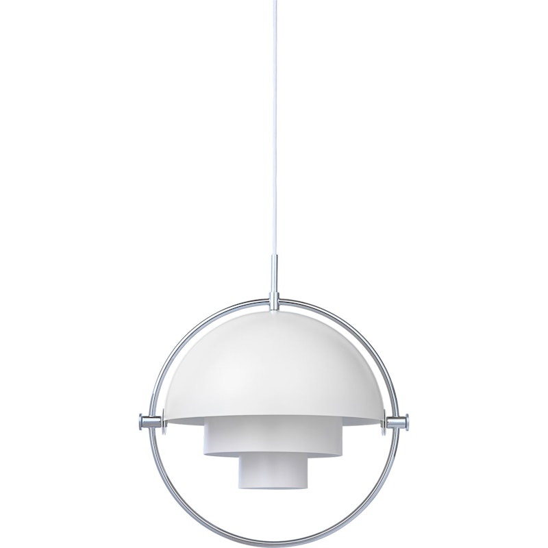 Multi-Lite Pendant 36 cm, Chrome / White Semi-matte