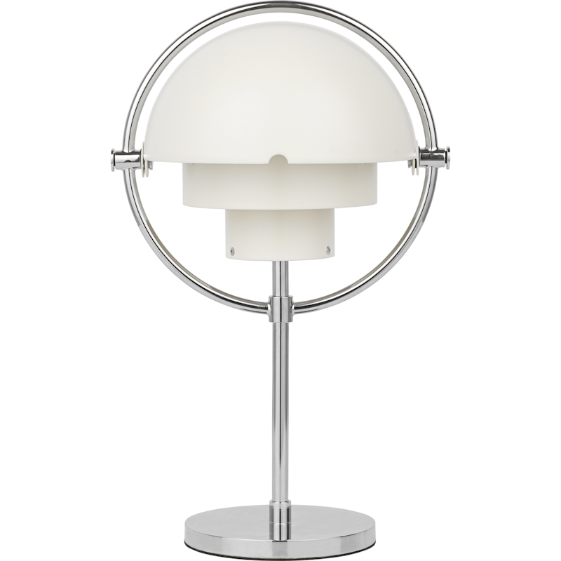 Multi-Lite Table Lamp Portable, Chrome / White Semi Matte