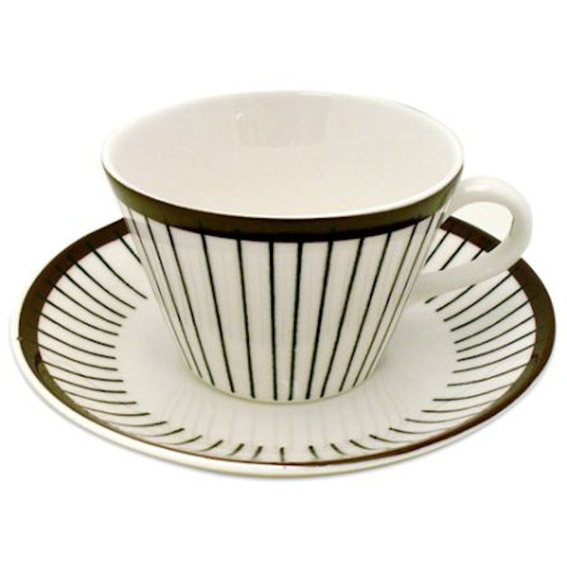 Rib Coffee Cup with Saucer