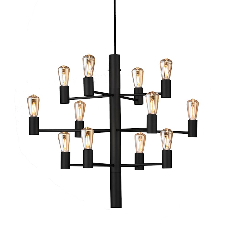 Manola 12 Chandelier Dimmable LED, Black