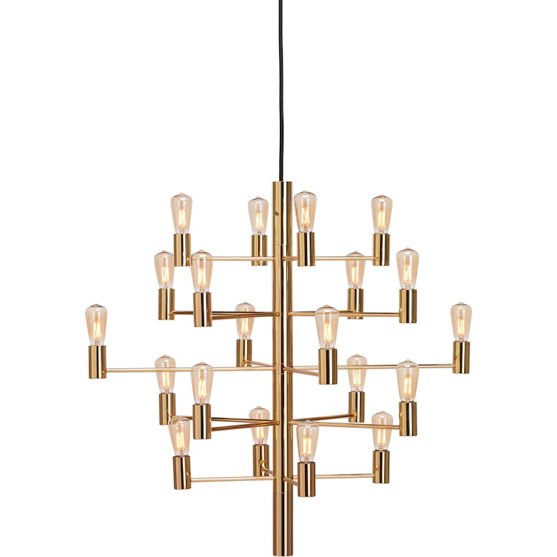 Manola 20 Chandelier Dimmable LED, Satin Brass