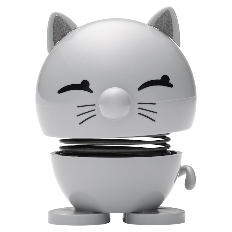 Hoptimist Cat Figure, Light Grey