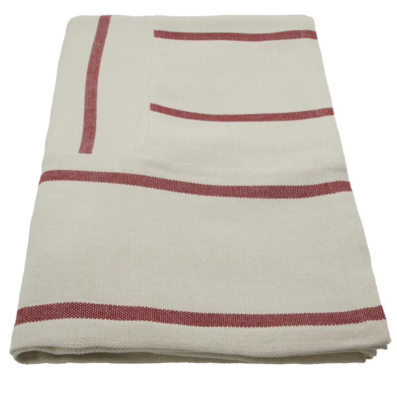 HDNula Bedspread 250x250 cm, Dark Red / Off-white