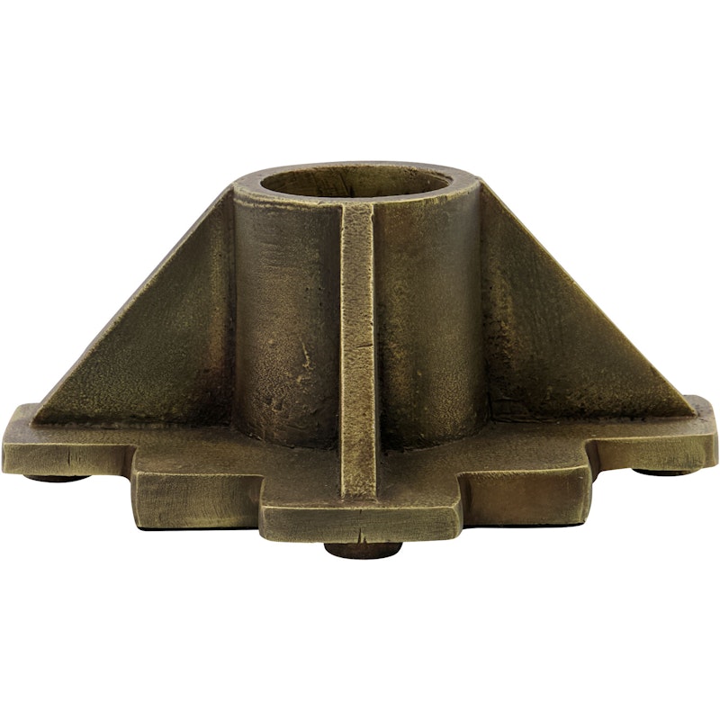 Castle Candle Stand Antique Brass, 15x15 cm