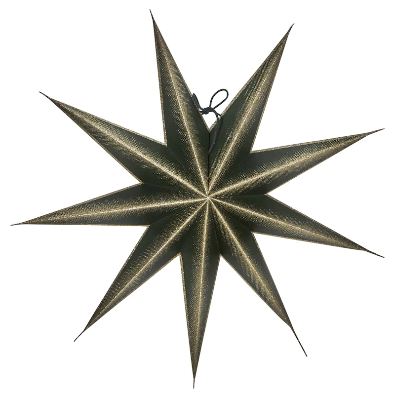 D9 Point Star Ø45cm, Green/Champagne
