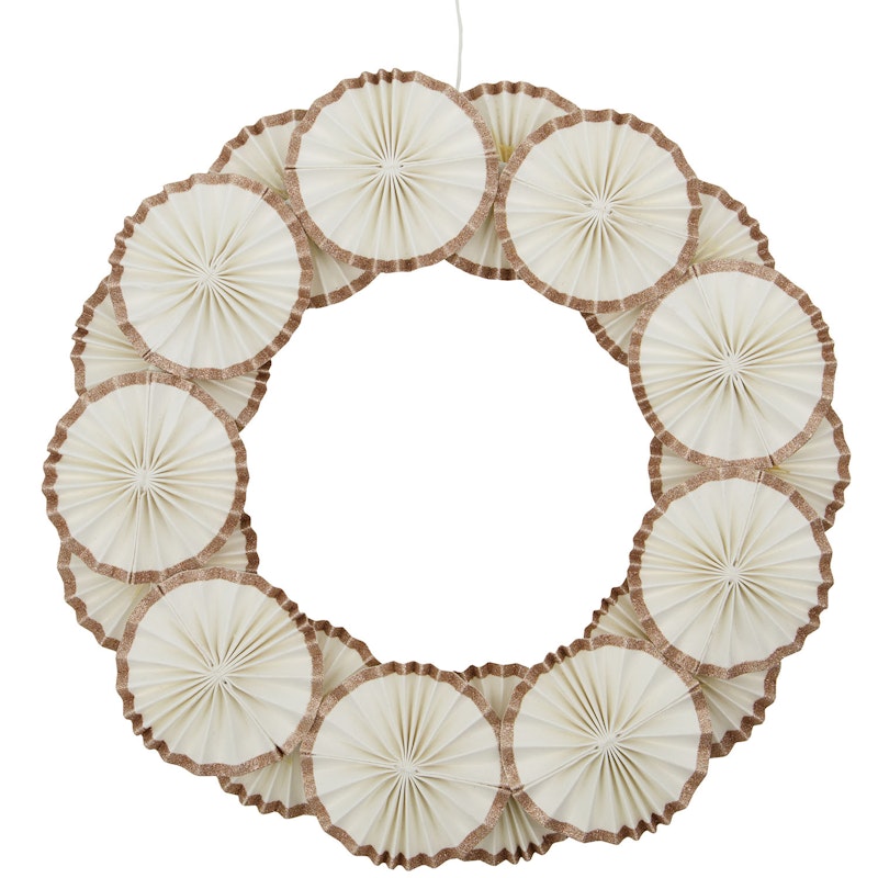 Rosette Wreath Ø34 cm, Off-white