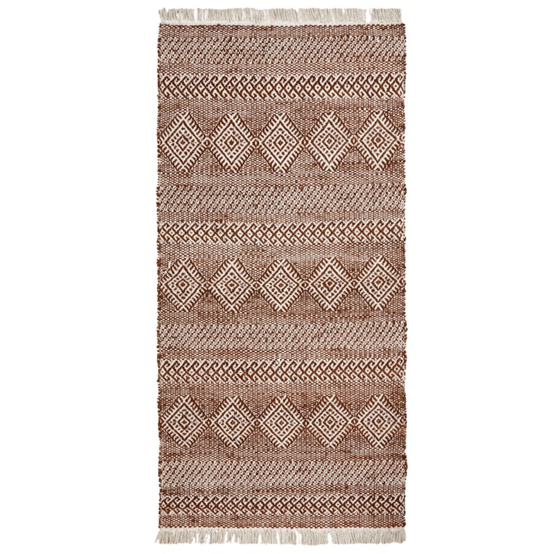Ethnic Rug 90x200 cm, Brown/Nature