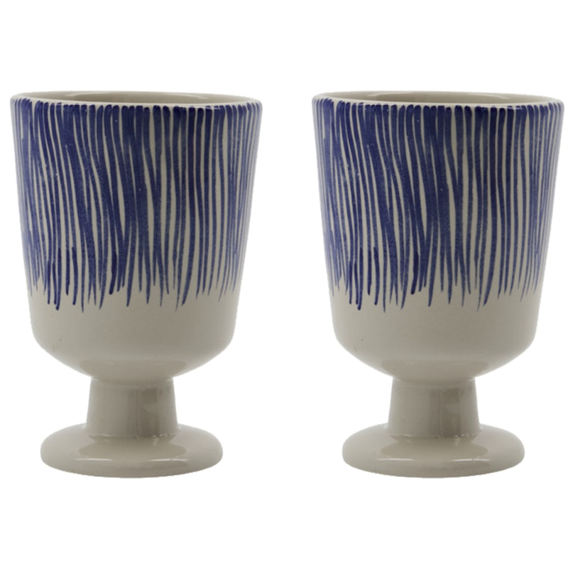 Diva Mug 2-pack With Foot, Blue