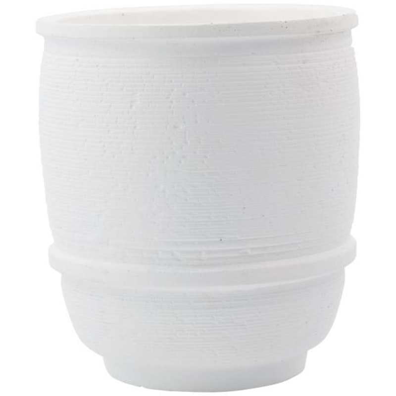 Ground Pot White, Ø14 cm H16 cm