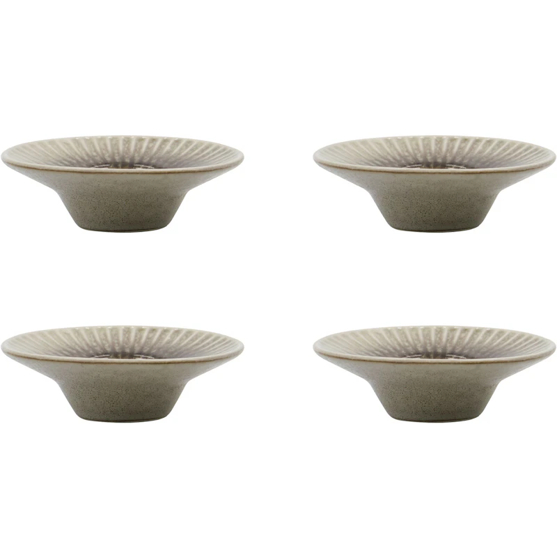 Pleat Egg Cup 4-pack, Grey Brown