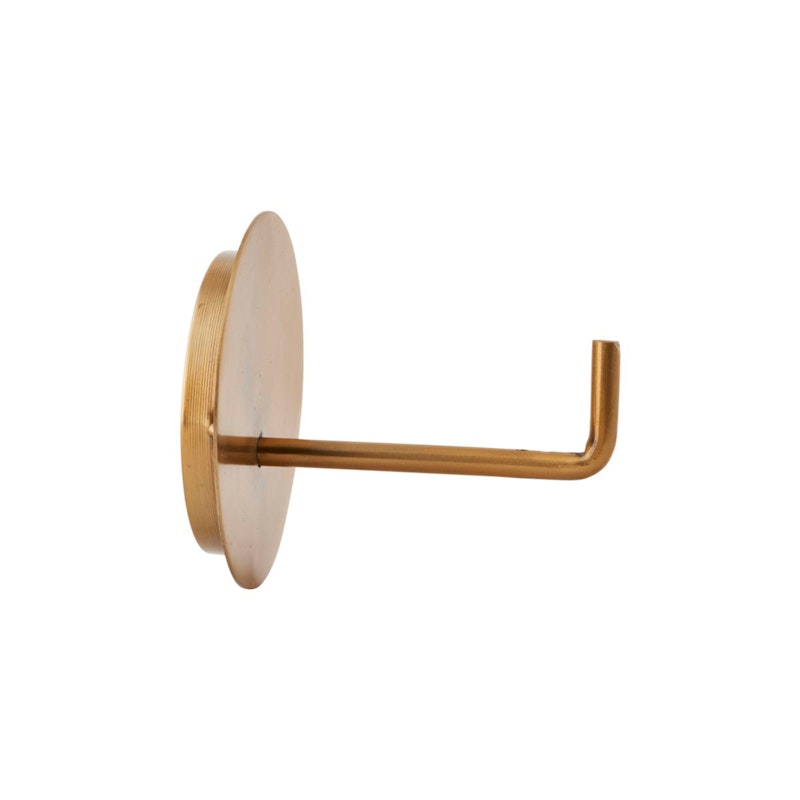 Text Toilet Paper Holder, Brass