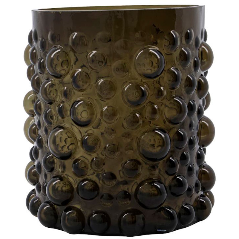 Foam Vase Glass 15x19 cm, Brown