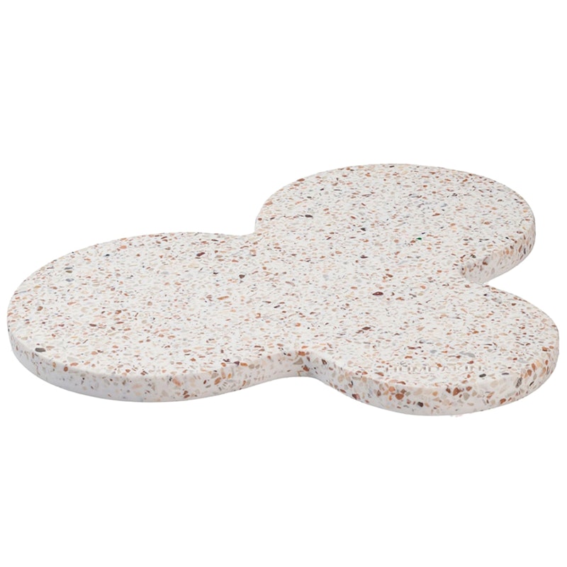 Milan- Terrazzo Board- Black Tray, Beige Red