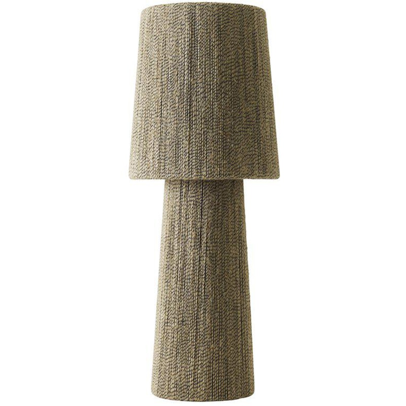 Rae Table Lamp, Linen/Black