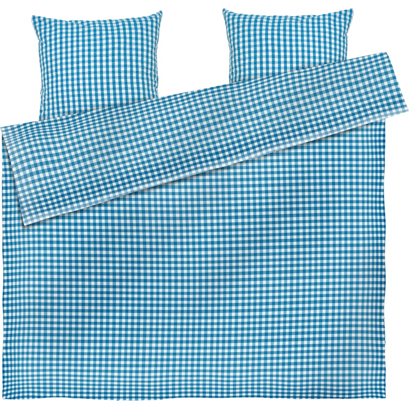 Bæk & Bølge Bed set 220x220 + 50x60 cm, Blue / Birch