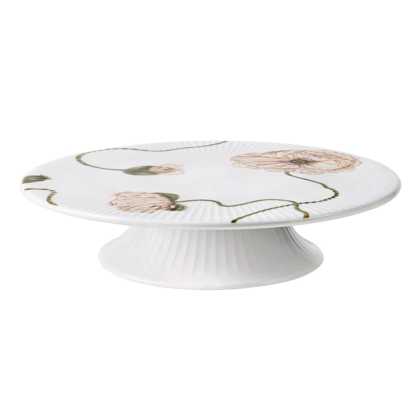 Hammershøi Poppy Cake Plate Ø30 cm, White