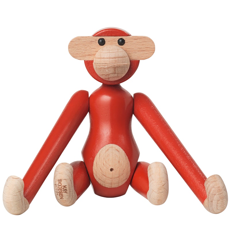 Apa Mini Vintage Wooden Figurine 9.5 cm, Red