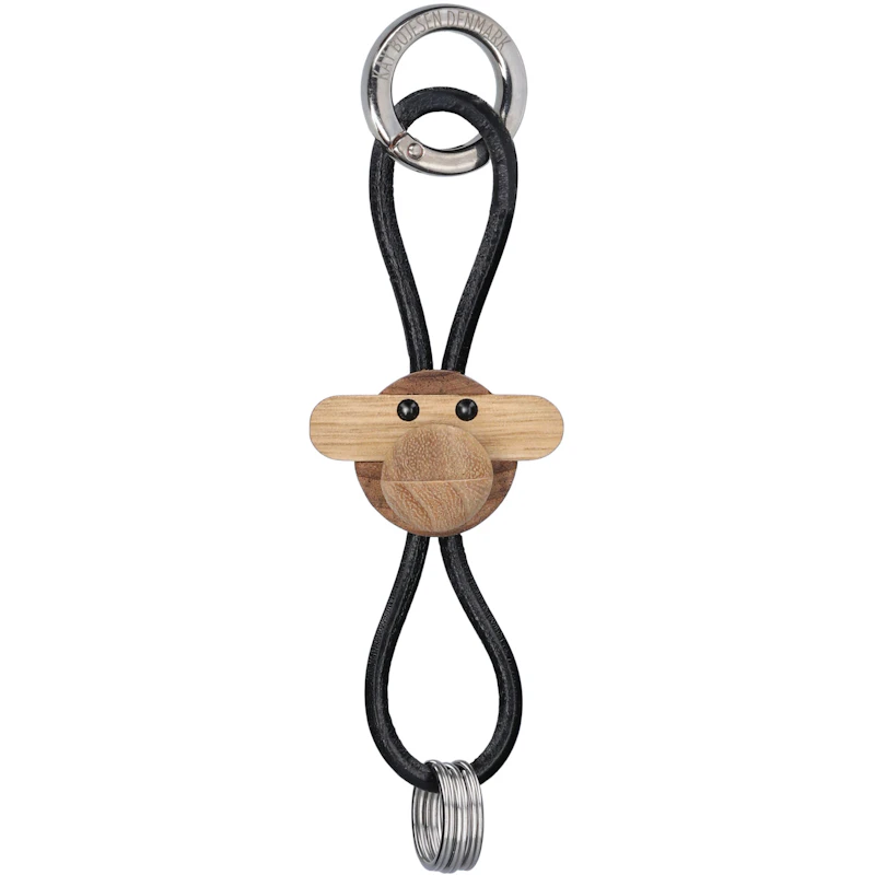 Keyring Monkey Black / Silver