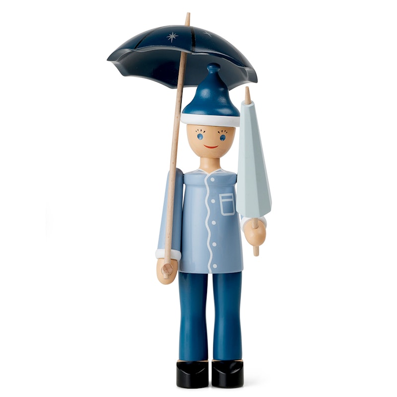 Wooden Figurine Sandman, Light Blue / Blue