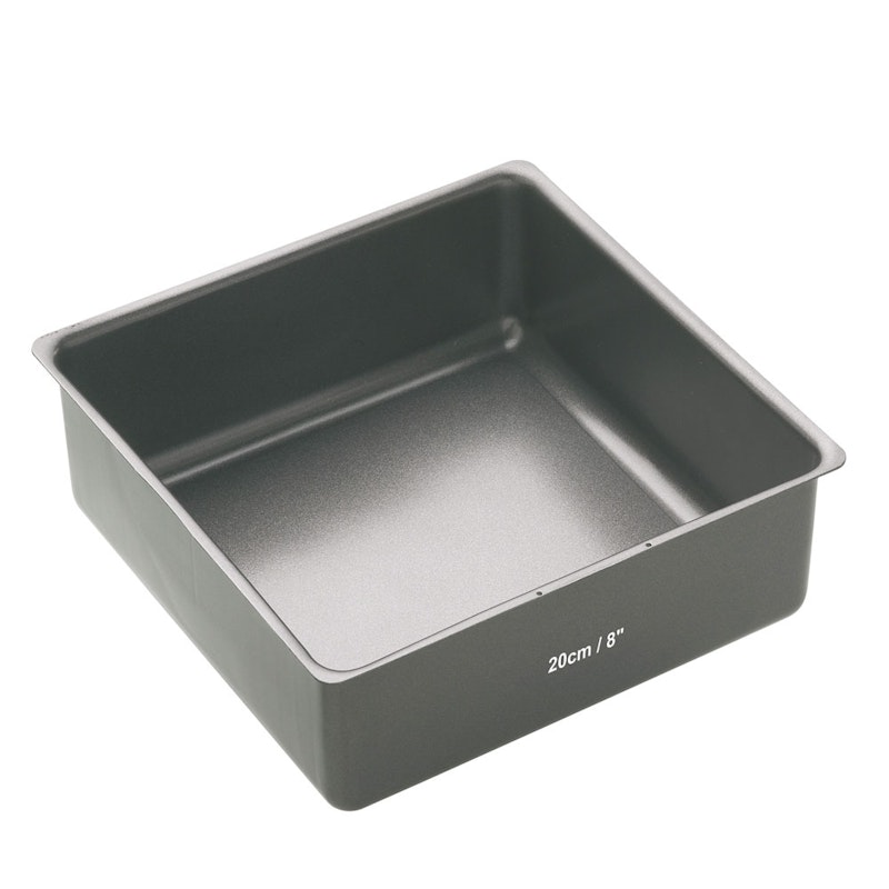 MasterClass Deep Square Cake Pan Loose Base, 20 cm