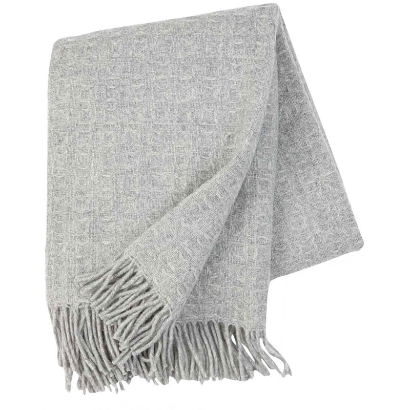 Twist Wool Plaid 130x200 cm, Light Grey