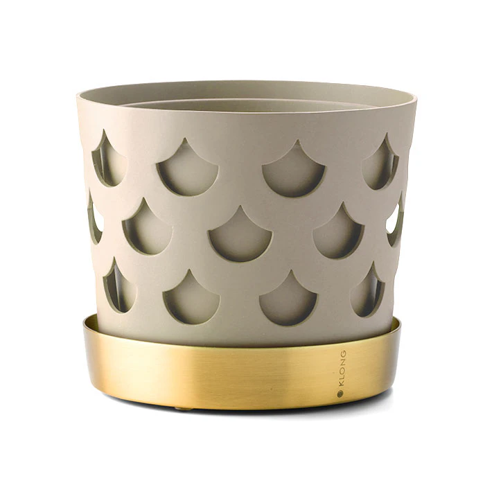Trio Drop Pot Beige, 12 cm / Small from Klong | RoyalDesign