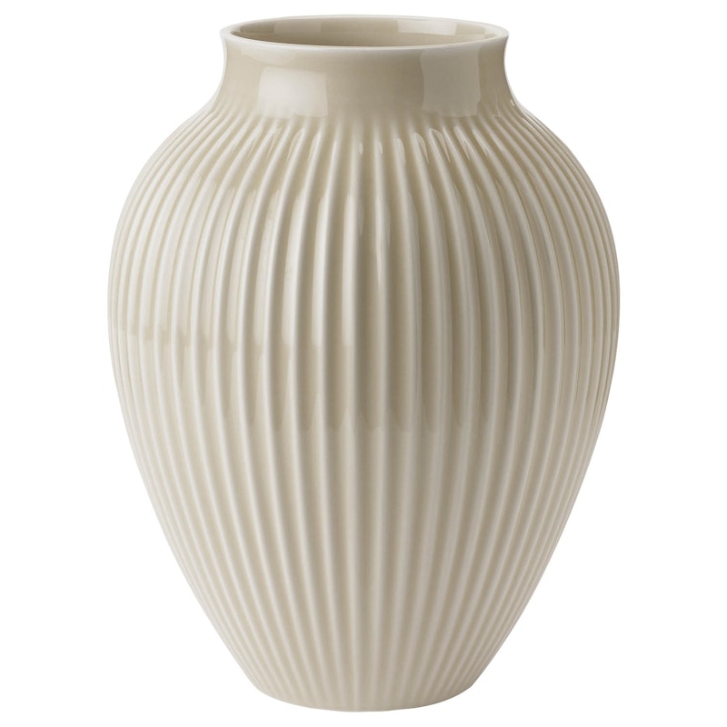 Vase Grooved 27 cm, Sand