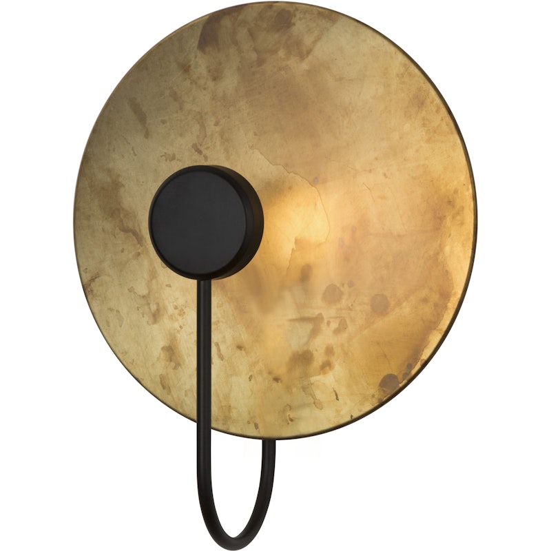 Sol Wall Lamp Raw Brass / Matte Black, 40 cm