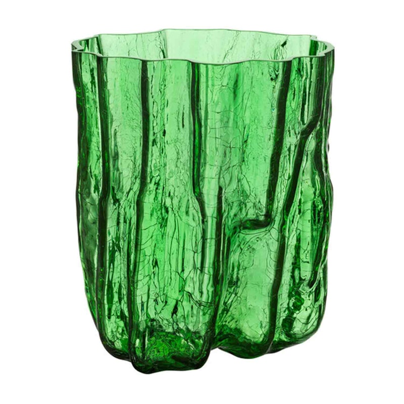 Crackle Vase Green, 27 cm