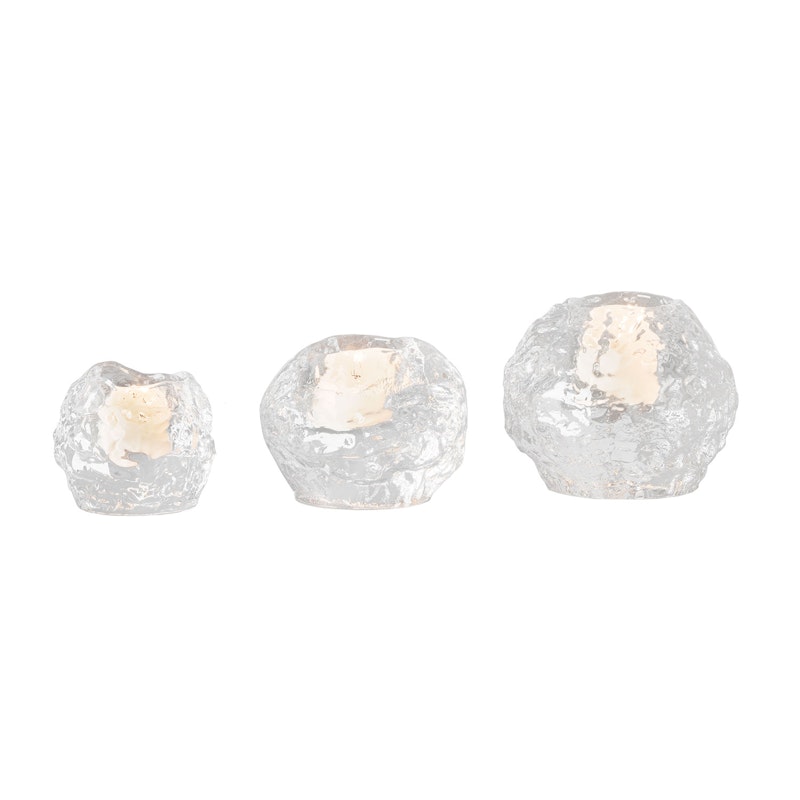 Snowball Tea light bowl 3 pcs, Crystal