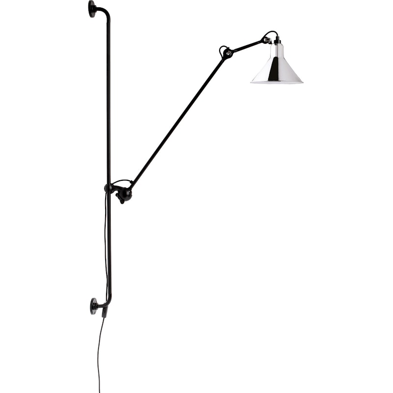 Lampe Gras N°214 Wall Lamp, Black / Chrome