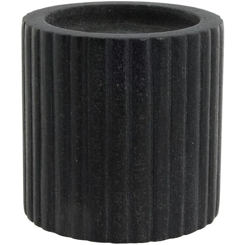 Eliana Candle Holder Marble Black 10 cm