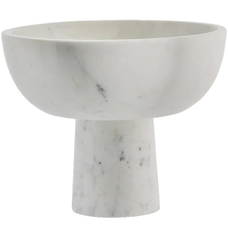 Ellia Bowl With Foot H:20.5 cm, White