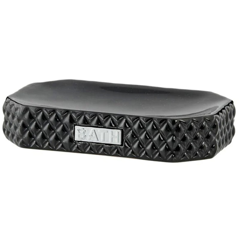 Marion Soap Dish, Black/Silver