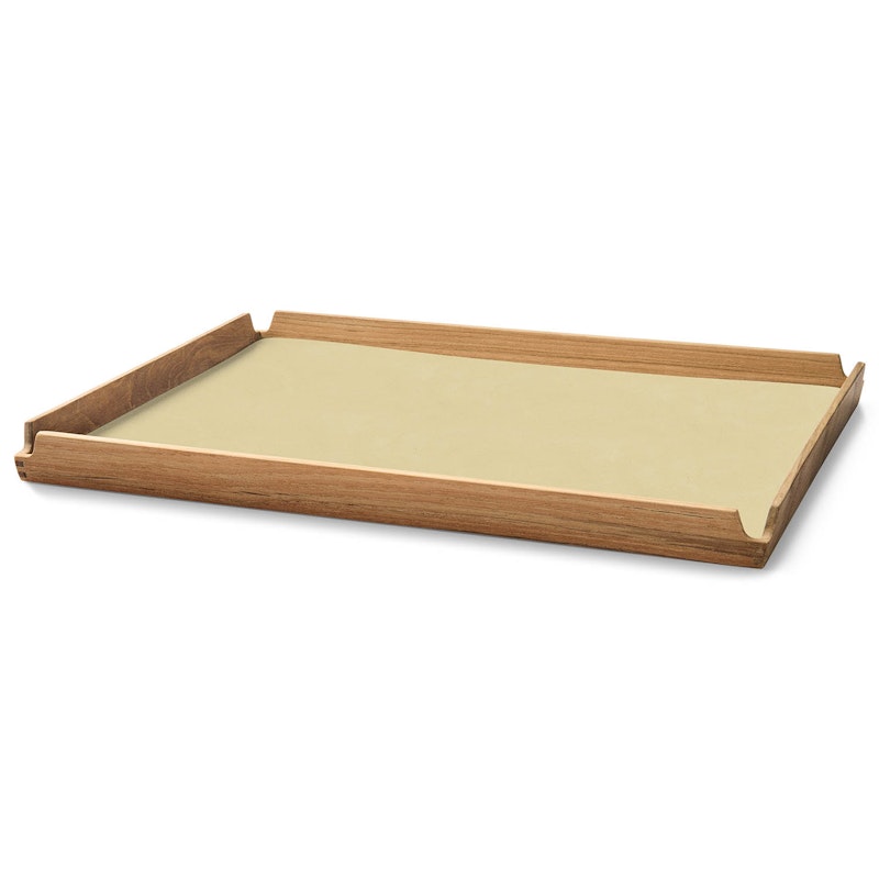 Airy Teak Tray Large, Lemon Sorbet