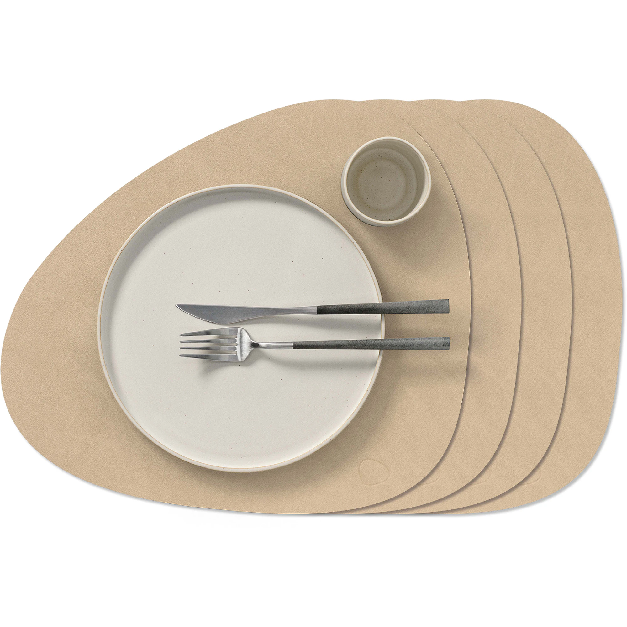Curve L Nupo Placemat 4-pack, Sand from LIND DNA | RoyalDesign