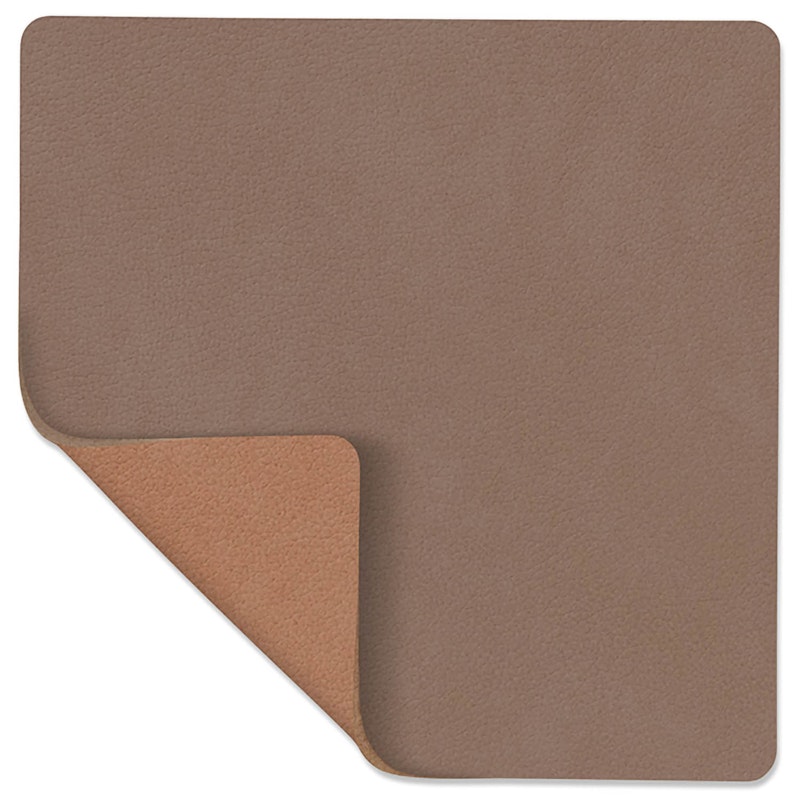 Square Reversible Coaster 10x10 cm, Truffle/Old Rose