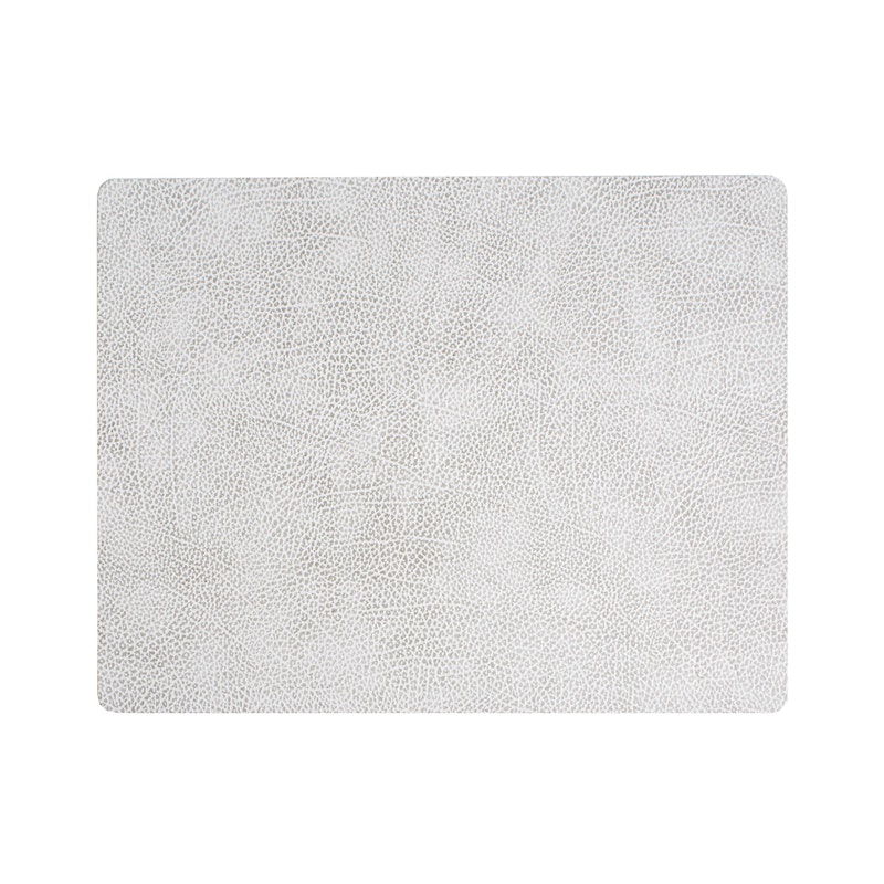 Square L Table Mat Hippo, 35x45 cm, White/Grey