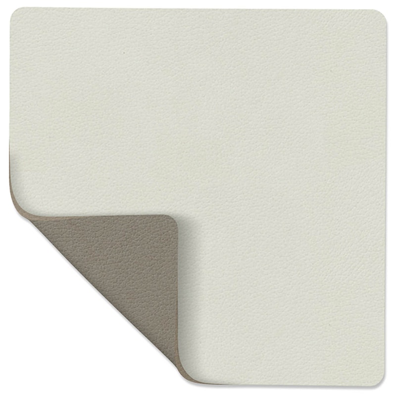 Square Reversible Coaster 10x10 cm, Linen /Flint Grey