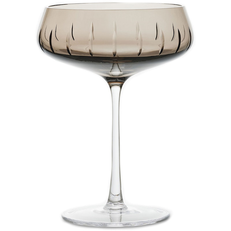 Single Cut Champagne Coupe, Smoke