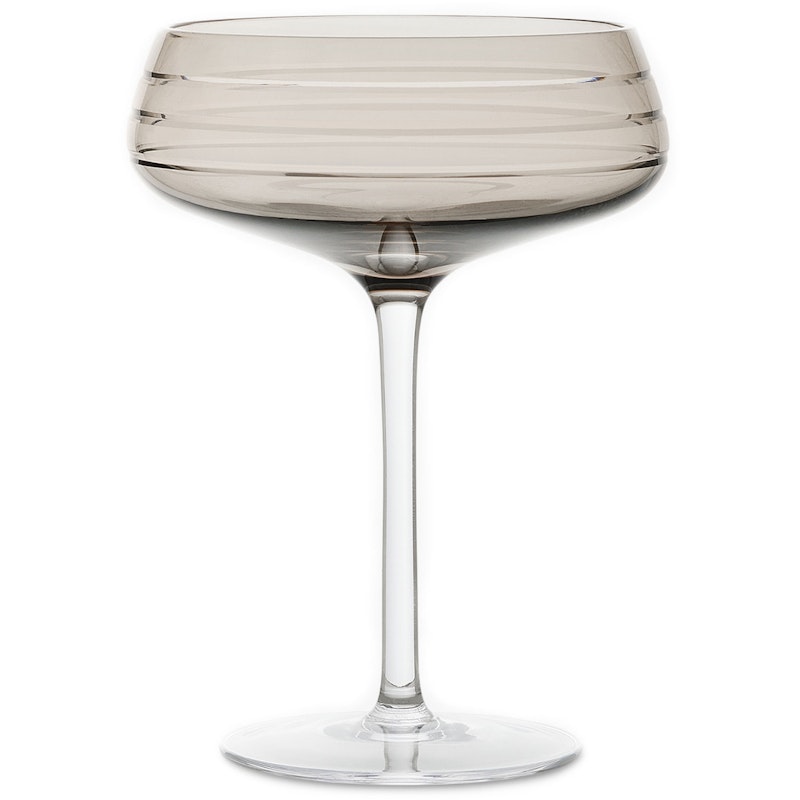 Triple Cut Champagne Coupe, Smoke