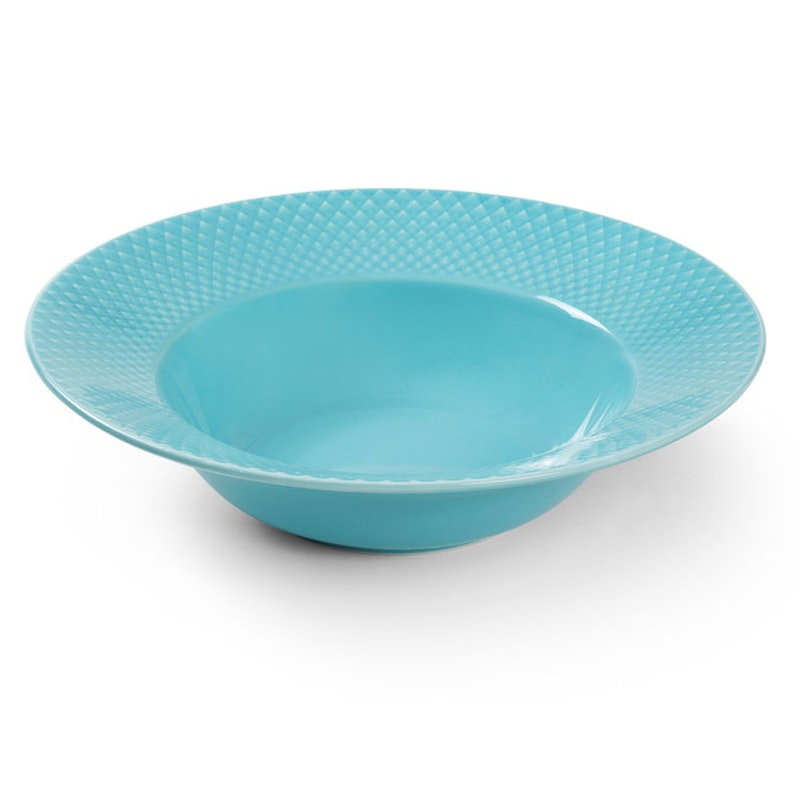 Rhombe Color Deep Plate Ø24,5 cm, Turquoise